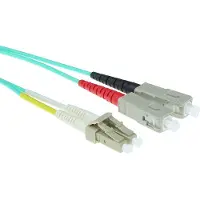 ACT RL8601 Glasvezel Patchkabel Duplex LSZH - LC/SC 50/125µm OM3 - 1 meter
