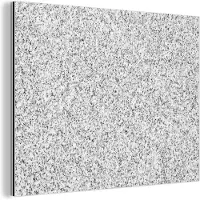 MuchoWow Wanddecoratie Metaal - Aluminium Schilderij Industrieel - Graniet - Zwart - Wit - Patroon - Grijs - 160x120 cm - Dibond - Foto op aluminium - Industriële muurdecoratie - Voor de woonkamer/slaapkamer