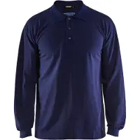 Blakläder Vlamvertragende polo piqué lange mouw 33741726 | Marineblauw | Maat M - 7330509399828