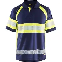 Blakläder 3338-1051 UV-Poloshirt High Vis Klasse 1 Marine/High Vis Geel maat M heren
