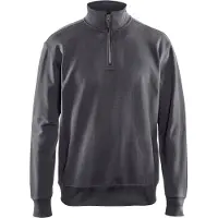 Blakläder Sweatshirt met halve rits 33691158 | Donkergrijs | Maat 4XL - 7330509605219