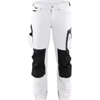 Blakläder Schildersbroek met 4-weg stretch 10891645 | Wit/Donkergrijs | Maat 54 - 7330509743706