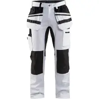 Blakläder 1910-1000 Schilders werkbroek met stretch Wit/zwart maat C54 heren
