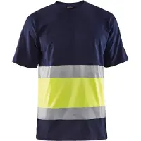 Blakläder T-Shirt High-Vis 33871030 | Marine/High-Vis Geel | Maat 4XL - 7330509449196