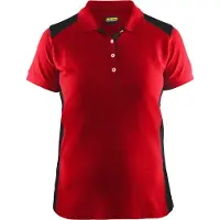 Blakläder Dames poloshirt piqué 33901050 | Rood/Zwart | Maat S - 7330509588000