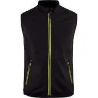 Blakläder 3850-2516 Softshell bodywarmer Zwart/High Vis Geel maat XXL heren
