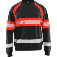 Blakläder 3359-1158 Sweater High Vis Zwart/High Vis Rood maat M heren