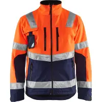 Blakläder 4900-2517 Softshell jack High Vis High Vis Oranje/Marineblauw maat XXL heren