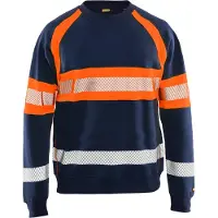 Blakläder 3359-1158 Sweater High Vis Marineblauw/Oranje maat L heren