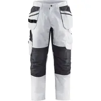 Blakläder Schilderswerkbroek met stretch en spijkerzakken 10961033 | Wit/Donkergrijs | Maat 44 - 7330509658895