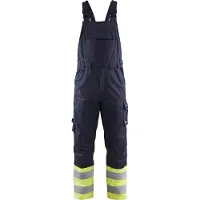 Blakläder 2605-1519 Bretelbroek Inherent Steel Marine/High Vis Geel maat C58 heren