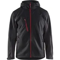 Blakläder 4753-2516 Softshell jack met capuchon Zwart/Rood maat XXL heren