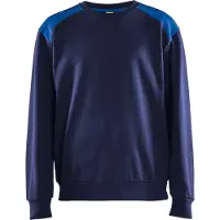 Blakläder Sweatshirt bicolour 35801158 | Marineblauw/Korenblauw | Maat L - 7330509810385