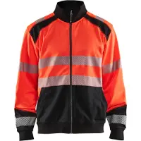 Blakläder Sweatshirt hele rits High-Vis 35582528 | High-Vis Rood/Zwart | Maat M - 7330509623671