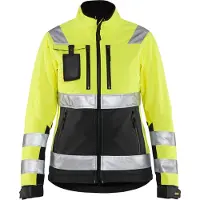 Blakläder 4902-2517 Dames Softshell jack High Vis High Vis Geel/Zwart maat XS dames