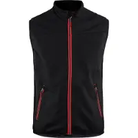 Blakläder 3850-2516 Softshell bodywarmer Zwart/Rood maat XS heren