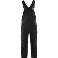 Blakläder 2695-1330 Bretelbroek met stretch Zwart/High Vis Geel maat D100 heren