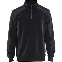 Blakläder 3353-1158 Sweatshirt bi-colour met halve rits Zwart/Medium grijs maat XL heren