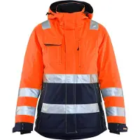 Blakläder 4872-1987 Dames Winterjas High Vis High Vis Oranje/Marineblauw maat M dames