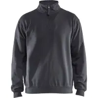 Blakläder Sweatshirt met halve rits 35871169 | Medium Grijs | Maat 4XL - 7330509834350