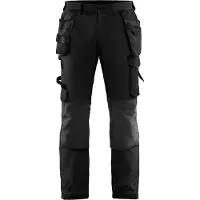 Blakläder Werkbroek met 4-weg stretch 15221645 | Zwart/Donkergrijs | Maat 46 - 7330509724453