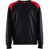 Blakläder Sweatshirt bicolour 35801158 | Zwart/Rood | Maat 3XL - 7330509809167
