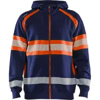 Blakläder 3552-1158 Hooded sweatshirt High vis Marineblauw/Oranje maat M heren
