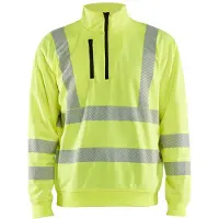 Blakläder High-Vis Sweatshirt halve rits 35642538 | High-Vis Geel | Maat XS - 7330509831496