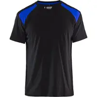 Blakläder T-Shirt bicolour 33791042 | Zwart/Korenblauw | Maat M - 7330509604755