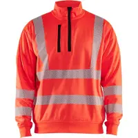 Blakläder High-Vis Sweatshirt halve rits 35642538 | High-Vis Rood | Maat M - 7330509831632