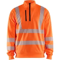 Blakläder High-Vis Sweatshirt halve rits 35642538 | High-Vis Oranje | Maat S - 7330509831564