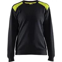 Blakläder Sweatshirt bicolour Dames 34081158 | Zwart/High-Vis Geel | Maat L - 7330509814659