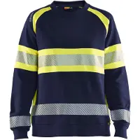 Blakläder 3409-1158 Dames Sweatshirt High Vis Marine/High Vis Geel maat M dames