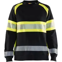 Blakläder 3409-1158 Dames Sweatshirt High Vis Zwart/High Vis Geel maat XS dames