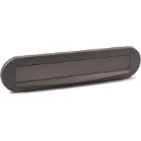 Hardbrass Mariani Briefplaat Ronald Pvd Grafiet 330x79mm