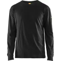Blakläder Vlamvertragend T-Shirt lange mouwen 34831737 | Zwart | Maat 3XL - 7330509726631