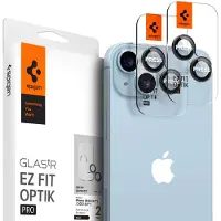 Spigen GLAStR Optik Camera Lens Protector - Camera eiland bescherming (2-pack) voor de Apple iPhone 15 (Plus) / 14 (Plus) - Zwart