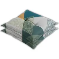 Madison - Zitkussen - Universeel - 2 stk. - 50x50 cm - Triangle Green - Hocker - Groen