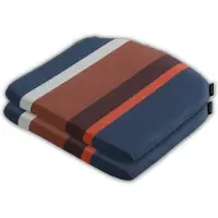Madison - Zitkussen - Universeel - 2 stk. - 46x48 cm - Stripe Blue - Stapelstoel - Blauw