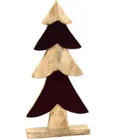 Ptmd Christmas Woods purple wooden velvet tree L