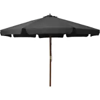 vidaXL - Parasol - met - houten - paal - 330 - cm - antraciet