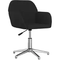 vidaXL - Kantoorstoel - draaibaar - stof - zwart