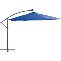 vidaXL Zweefparasol met aluminium paal 350 cm blauw