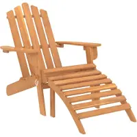 vidaXL Adirondack tuinstoel met voetensteun massief acaciahout