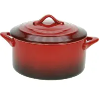 Cosy & Trendy T0263717R Red Ovenschotel Met Deksel 0,5L/ Ø12,5 x 7 cm