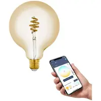 Eglo Ledfilamentlamp Zigbee G125 Spiraal E27 5,5w