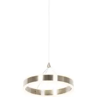 QAZQA Hanglamp staal 30 cm incl. LED 3-staps dimbaar - Lyani