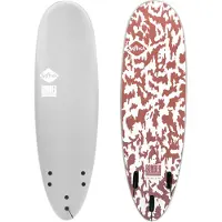 Softech Bomber FCS II Foam Surfboard - Grey/Dusty Red