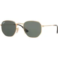 Ray-Ban Zonnebril Hexagonal 3548N 001 Goudgroen G-15