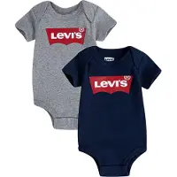 Levi's Kids Rompertje/body nachtblauw / grijs gemêleerd / lichtrood / wit